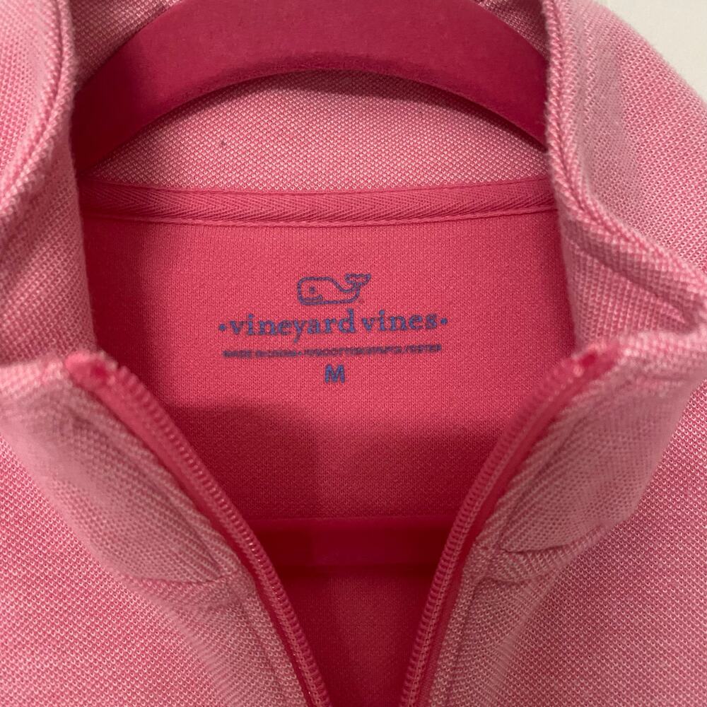 VINEYARD VINES • Bubblegum Pink Quarter Zip Pullover Sweatshirt - Picture 5 of 7